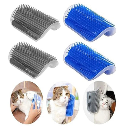 Cat Brush Comb Cat Toy with Catnip Cat Wall Brush Corner Cat Scratcher Massage Self Groomer Comb Pet Brush Corner cat scrubber - Furbury