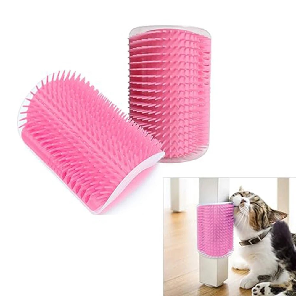 Cat Brush Comb Cat Toy with Catnip Cat Wall Brush Corner Cat Scratcher Massage Self Groomer Comb Pet Brush Corner cat scrubber - Furbury