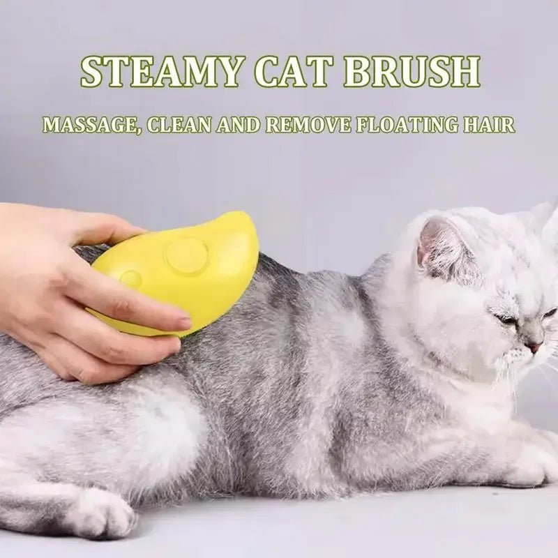 Cat Dog Steamy Brush Steam Brush Electric Sprayer for Massage Pet Grooming tool Shedding 3 in 1 Electric Sprays Massage Combs - Furbury