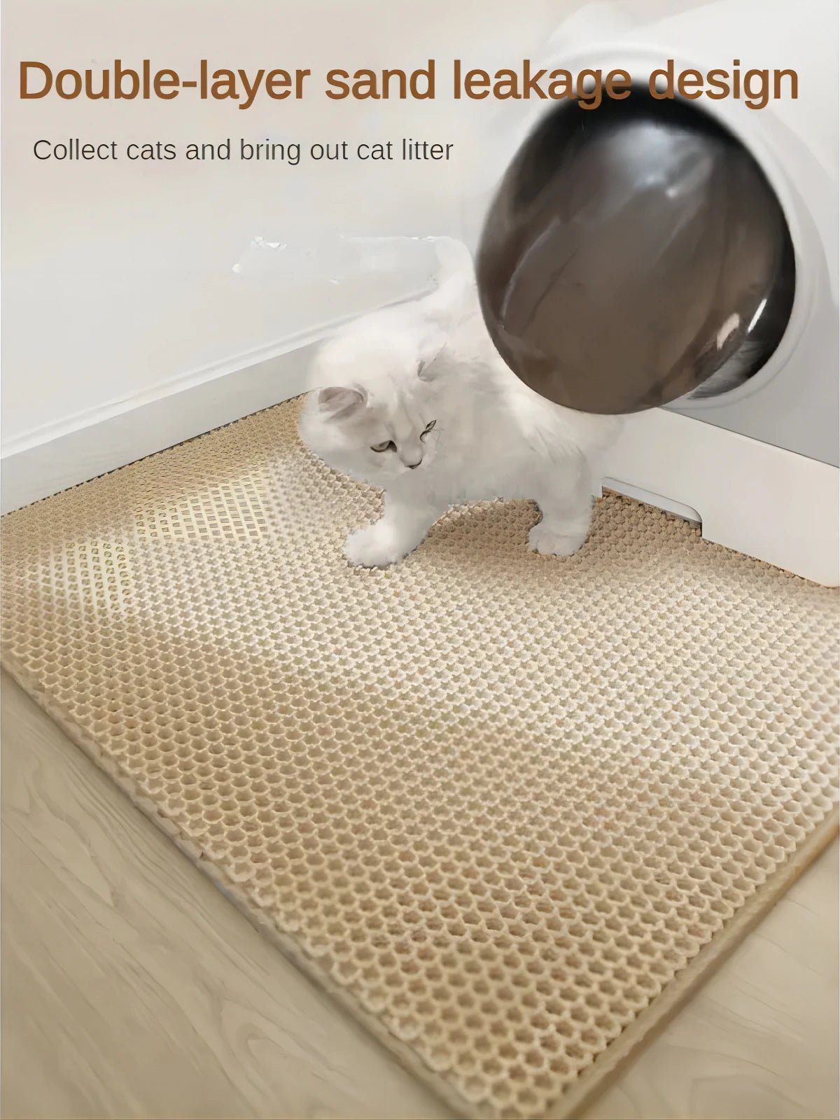 Cat Litter Mat Double Layer Waterproof Urine Proof Trapping Mat Easy to Clean Non - Slip Toilet Pad Cat Scratch Pad Large Foot Pad - Furbury