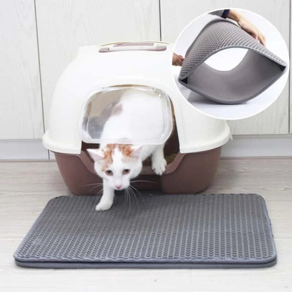 Cat Litter Mat EVA Double Layer Cat Litter Mat Cat Litter Basin Sand Falling Mat Eva Cat Litter Mat Cat Nest Mat Pet Mat - Furbury