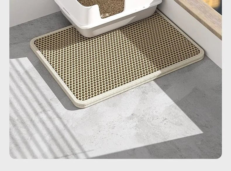 Cat Litter Mat EVA Double Layer Cat Litter Mat Cat Litter Basin Sand Falling Mat Eva Cat Litter Mat Cat Nest Mat Pet Mat - Furbury