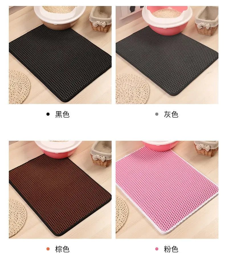 Cat Litter Mat With Gift Double Layer Waterproof Pet Litter Box Mat Non - slip Sand Cat Pad Washable Bed Mat Clean Pad Products - Furbury