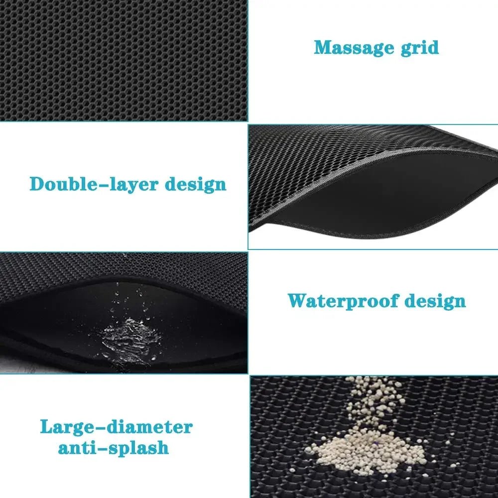 Cat Litter Mat With Gift Double Layer Waterproof Pet Litter Box Mat Non - slip Sand Cat Pad Washable Bed Mat Clean Pad Products - Furbury