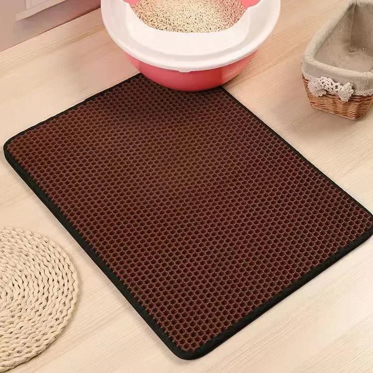 Cat Litter Mat With Gift Double Layer Waterproof Pet Litter Box Mat Non - slip Sand Cat Pad Washable Bed Mat Clean Pad Products - Furbury