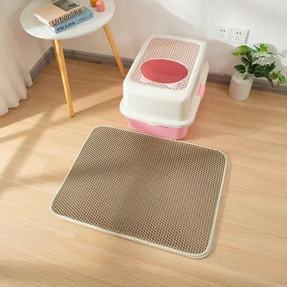 Cat Litter Mat With Gift Double Layer Waterproof Pet Litter Box Mat Non - slip Sand Cat Pad Washable Bed Mat Clean Pad Products - Furbury