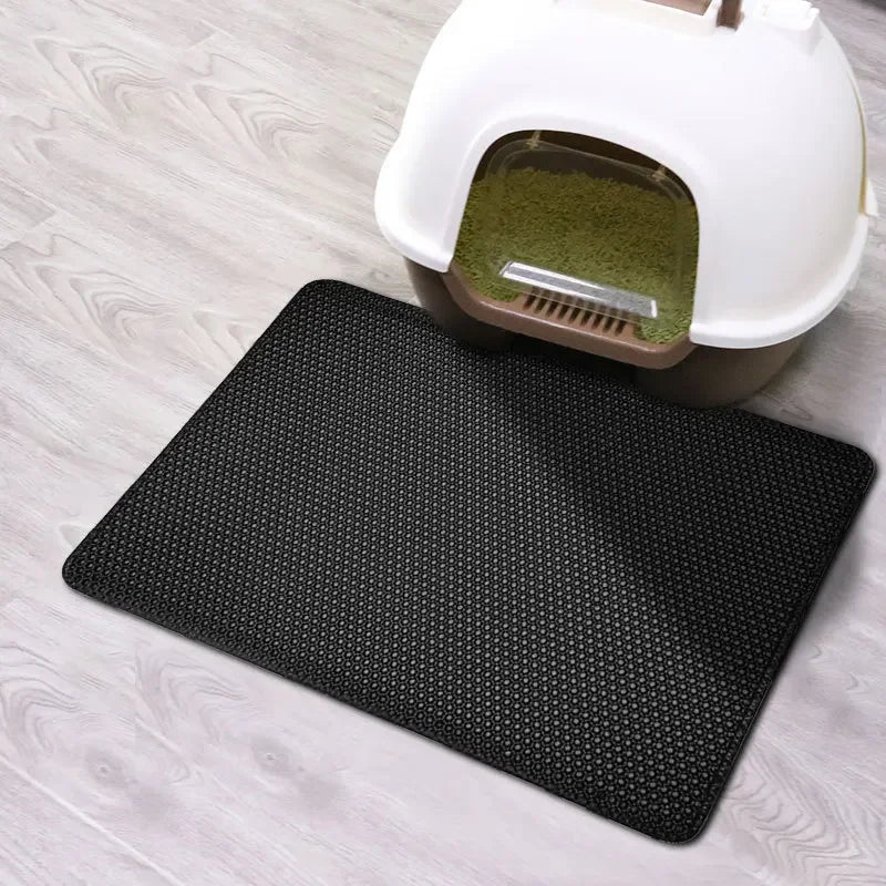 Cat Litter Mat With Gift Double Layer Waterproof Pet Litter Box Mat Non - slip Sand Cat Pad Washable Bed Mat Clean Pad Products - Furbury