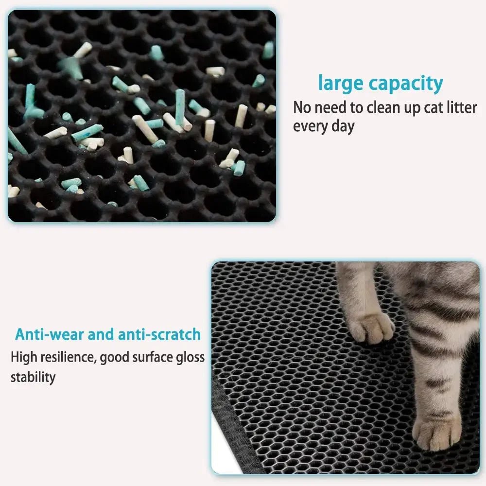 Cat Litter Mat With Gift Double Layer Waterproof Pet Litter Box Mat Non - slip Sand Cat Pad Washable Bed Mat Clean Pad Products - Furbury