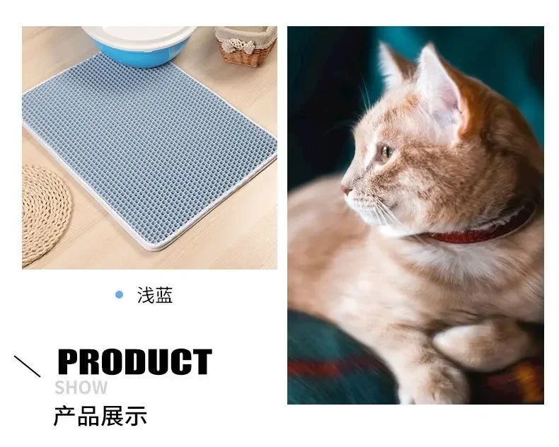 Cat Litter Mat With Gift Double Layer Waterproof Pet Litter Box Mat Non - slip Sand Cat Pad Washable Bed Mat Clean Pad Products - Furbury