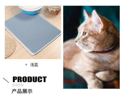 Cat Litter Mat With Gift Double Layer Waterproof Pet Litter Box Mat Non - slip Sand Cat Pad Washable Bed Mat Clean Pad Products - Furbury