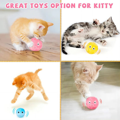 Cat Toys Smart Interactive Ball Catnip Cat Training Toy Pet Playing Ball for Cats Kitten Kitty Pet Squeaky Toy Supplies Products - Furbury