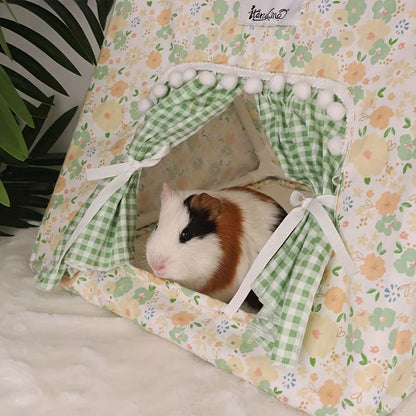 Cozy Polyester Pet Tent For Guinea Pigs & Rabbits - Itandme Small Animal Hideaway With Soft Cushioning - Furbury