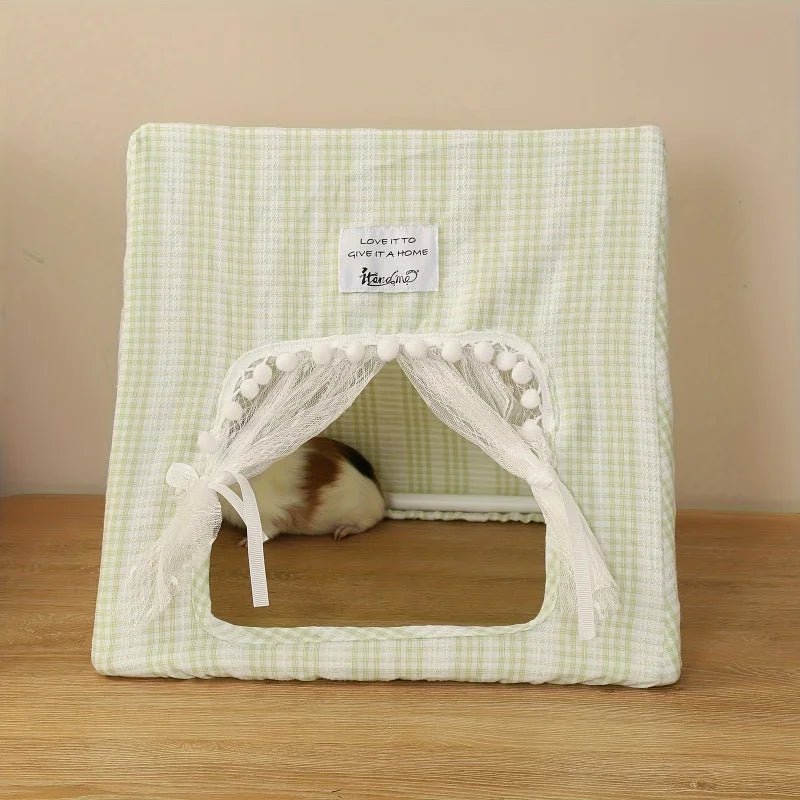 Cozy Polyester Pet Tent For Guinea Pigs & Rabbits - Itandme Small Animal Hideaway With Soft Cushioning - Furbury