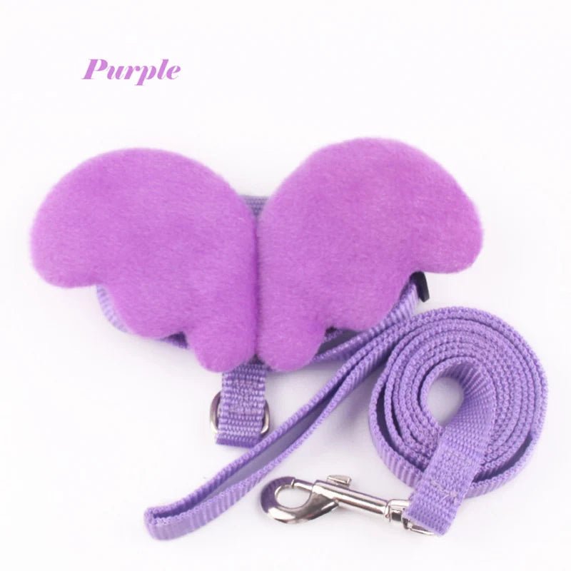 Cute Angel Wing Pet Rabbit Harness and Leash for Cats Rabbits Personalized Rabbit Harnesses Bunny Accessories Hamster Clothes - Furbury