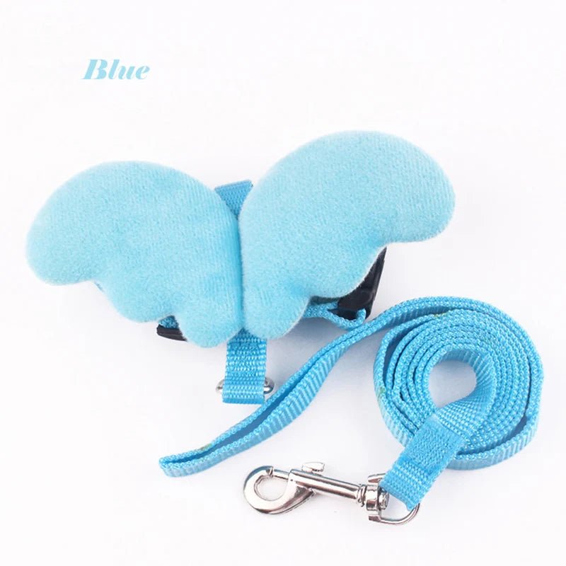 Cute Angel Wing Pet Rabbit Harness and Leash for Cats Rabbits Personalized Rabbit Harnesses Bunny Accessories Hamster Clothes - Furbury