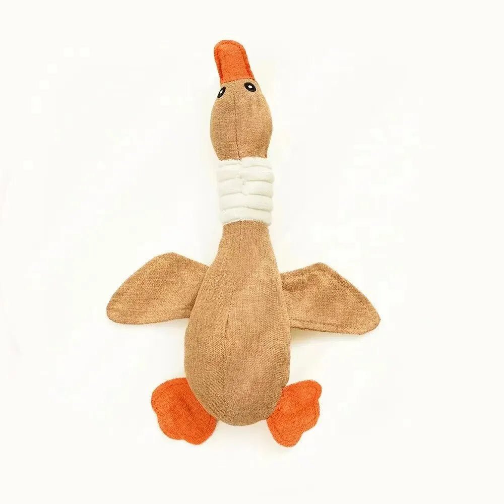 Cute Dog Plush Toys Pet Duck Squeak Toy for Puppy Sound Wild Goose Chew Toy for Small Middle Large Dogs Teeth Cleaning Toys - Furbury