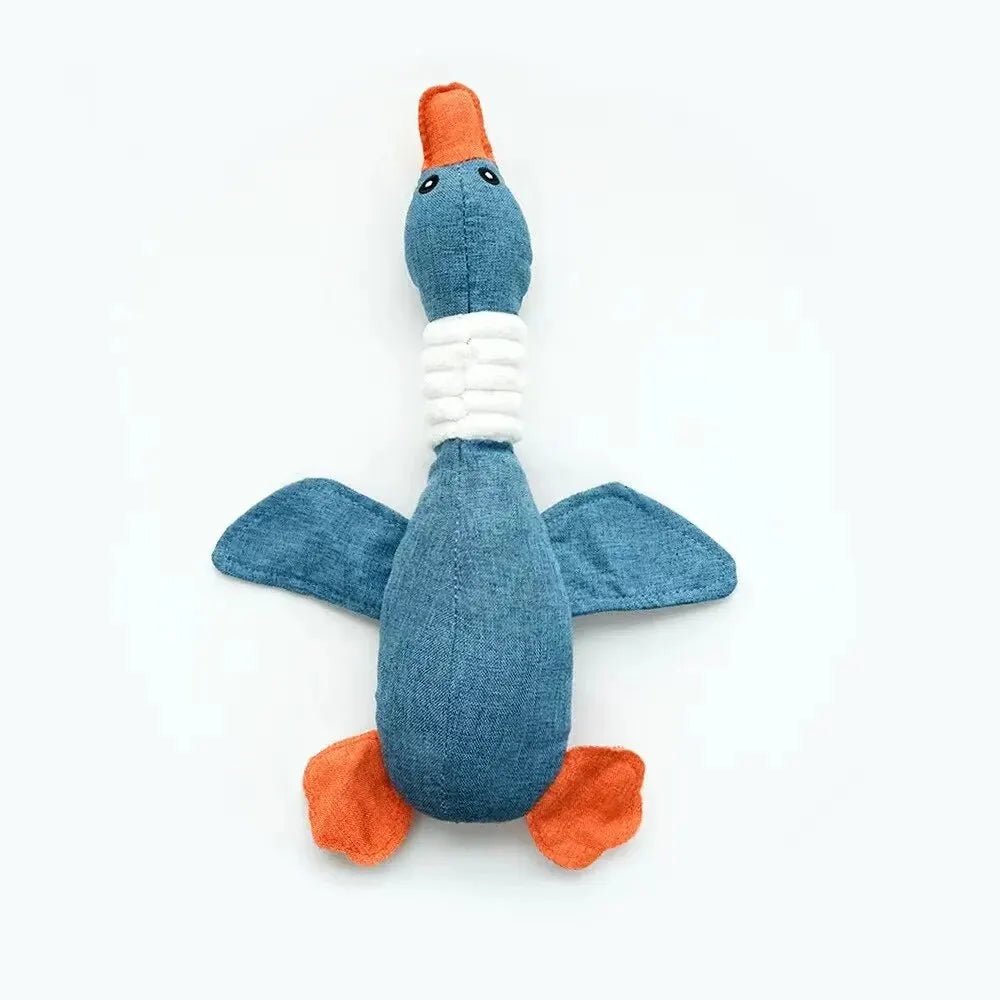 Cute Dog Plush Toys Pet Duck Squeak Toy for Puppy Sound Wild Goose Chew Toy for Small Middle Large Dogs Teeth Cleaning Toys - Furbury