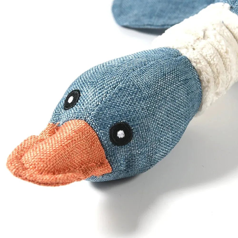 Cute Dog Plush Toys Pet Duck Squeak Toy for Puppy Sound Wild Goose Chew Toy for Small Middle Large Dogs Teeth Cleaning Toys - Furbury