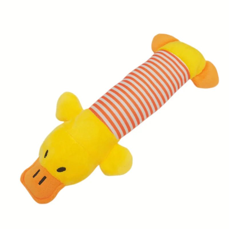 Cute Pet Dog Cat Plush Squeak Sound Dog Toys Funny Fleece Durability Chew Molar Toy Fit for All Pets Elephant Duck Pig - Furbury