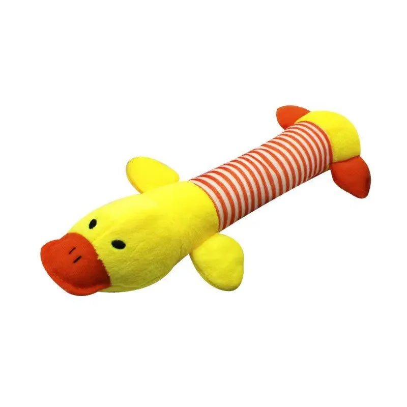 Cute Pet Dog Cat Plush Squeak Sound Dog Toys Funny Fleece Durability Chew Molar Toy Fit for All Pets Elephant Duck Pig - Furbury