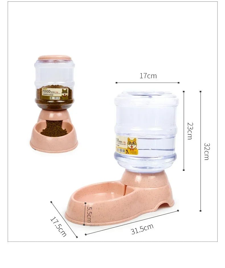 Dog Automatic Feeders Plastic Water Bottle Cat Bowl Feeding and Drinking Dog Water Dispenser Pet Feeding Bowl Pet Supplies - Furbury