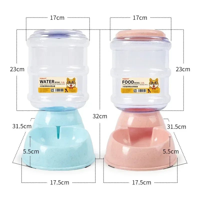 Dog Automatic Feeders Plastic Water Bottle Cat Bowl Feeding and Drinking Dog Water Dispenser Pet Feeding Bowl Pet Supplies - Furbury