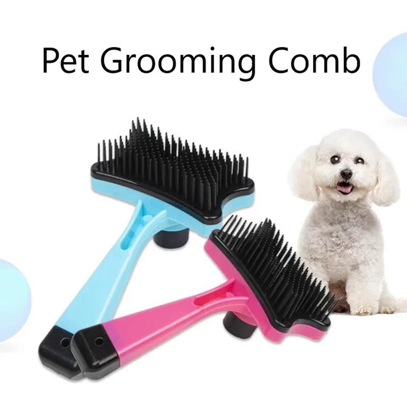 Dog Brush Cat Grooming Brush Self Cleaning Static Free Massage Comb Stable Thicker Bristles Pet Supplies To Remove Loose Fur - Furbury