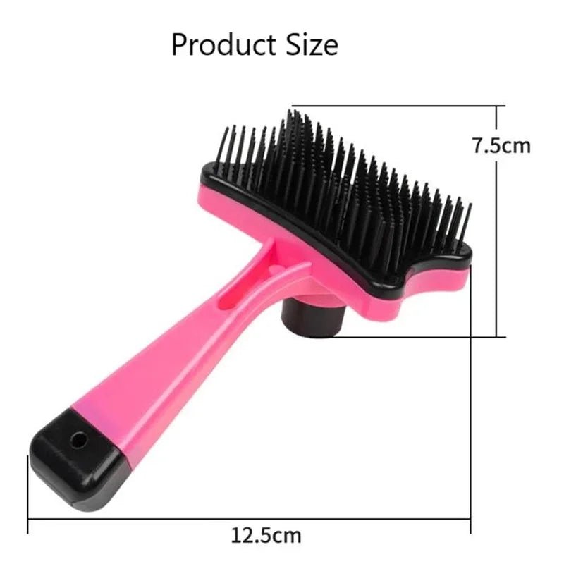 Dog Brush Cat Grooming Brush Self Cleaning Static Free Massage Comb Stable Thicker Bristles Pet Supplies To Remove Loose Fur - Furbury