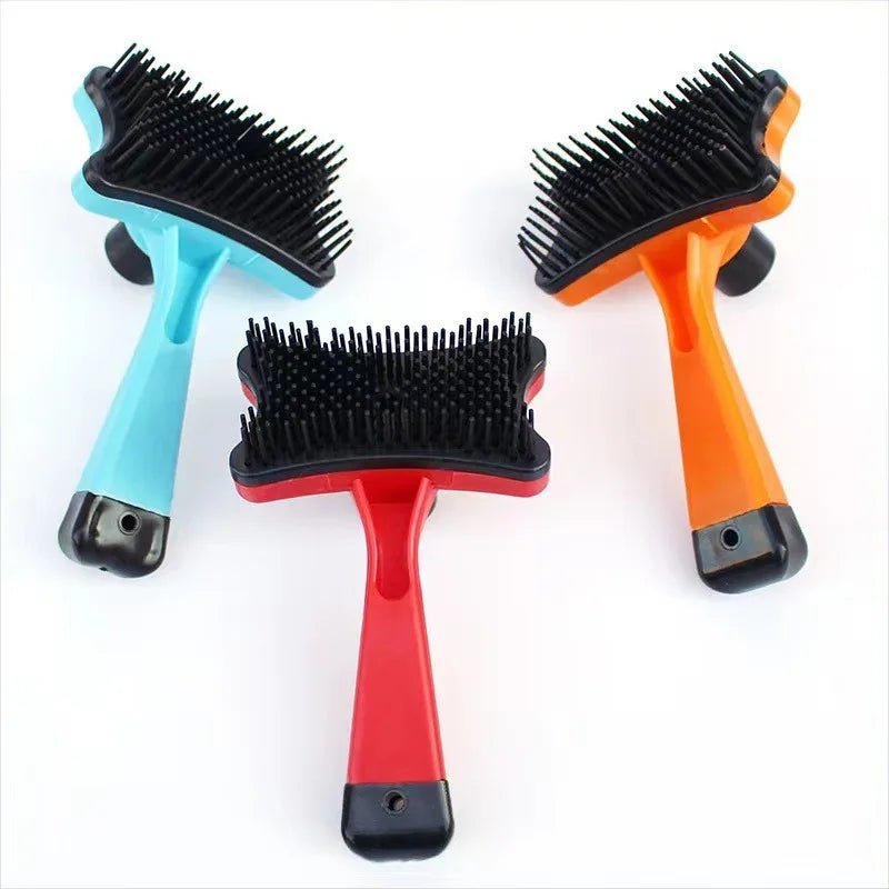 Dog Brush Cat Grooming Brush Self Cleaning Static Free Massage Comb Stable Thicker Bristles Pet Supplies To Remove Loose Fur - Furbury