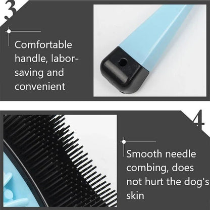 Dog Brush Cat Grooming Brush Self Cleaning Static Free Massage Comb Stable Thicker Bristles Pet Supplies To Remove Loose Fur - Furbury