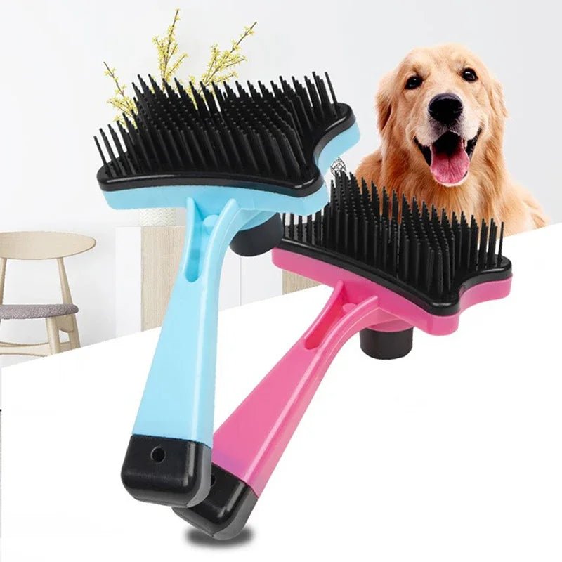 Dog Brush Cat Grooming Brush Self Cleaning Static Free Massage Comb Stable Thicker Bristles Pet Supplies To Remove Loose Fur - Furbury