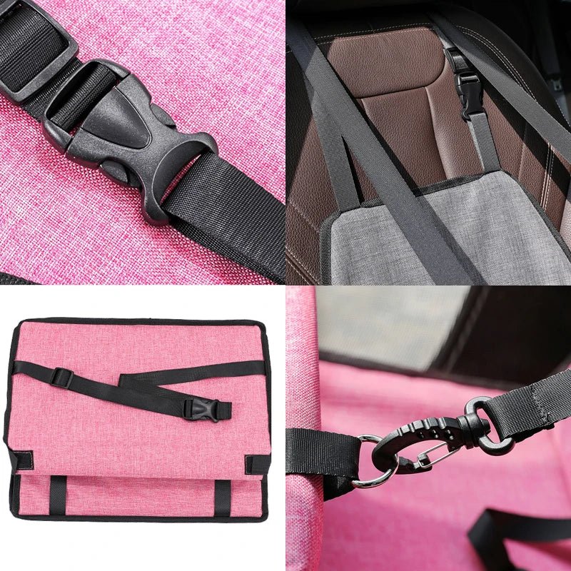 Dog Car Seat Cover Folding Hammock Pet Carriers Bag Basket Carrying for Cats Stable Foldable Travel Pet Dog Car Seat - Furbury