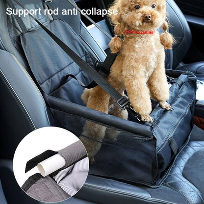 Dog Car Seat Cover Folding Hammock Pet Carriers Bag Basket Carrying for Cats Stable Foldable Travel Pet Dog Car Seat - Furbury