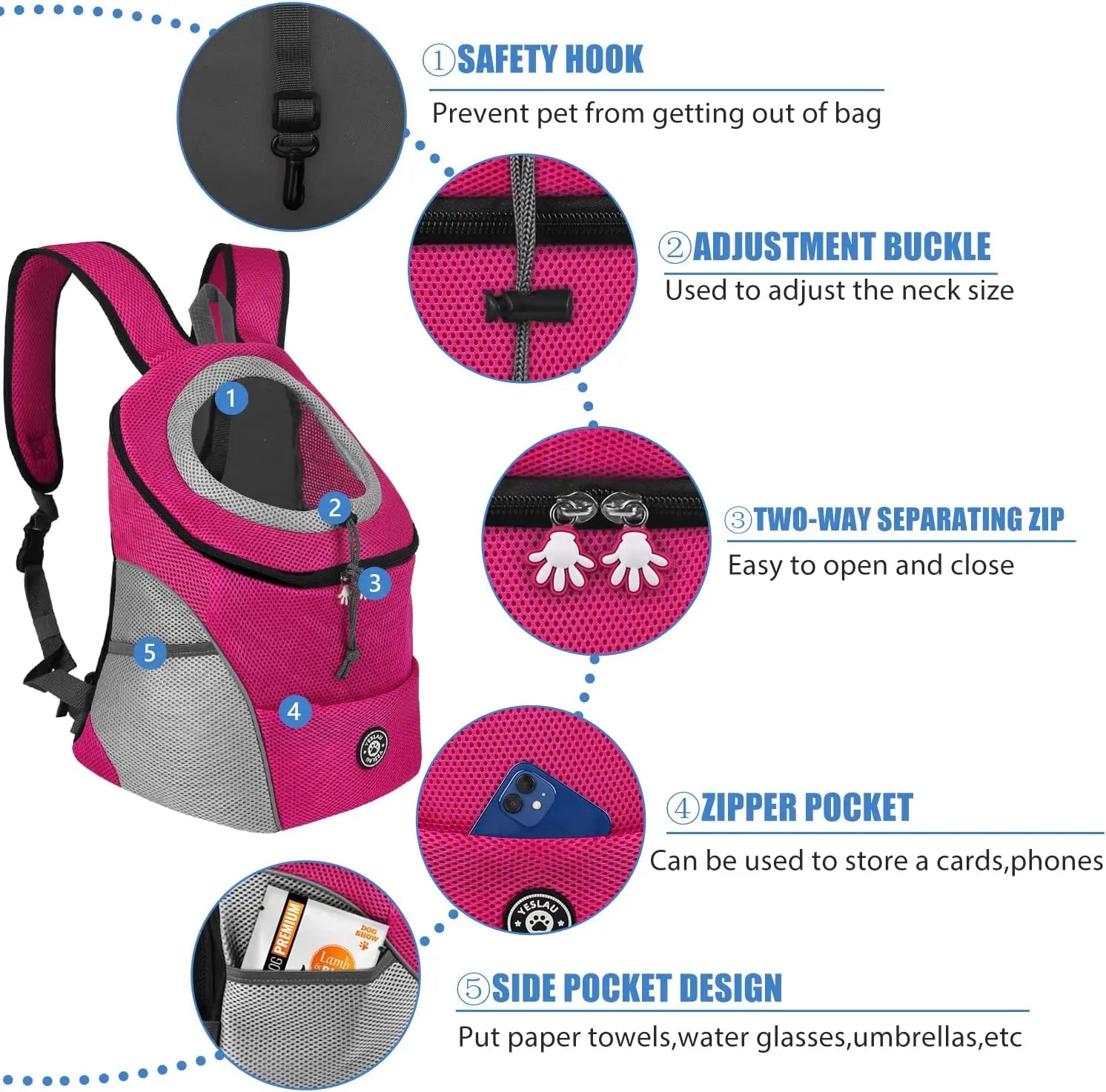 Dog Carrier Bag Pet Dog Transport Backpack For Small Dogs Travel Breathable Dog Carrier Puppy Carrier Pets Carrying Supplies - Furbury