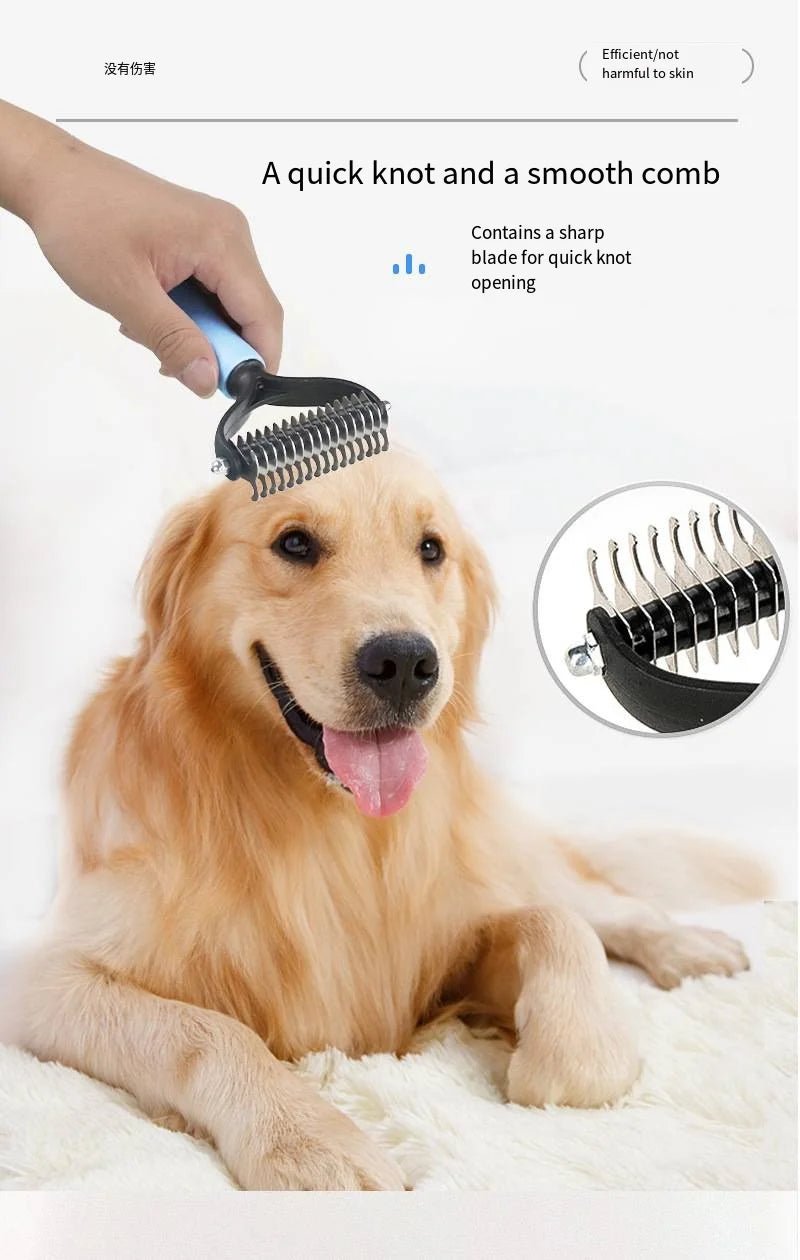 Dog Cat Hair Removal Comb Pet Long Hair Short Hair Pet Grooming Care Brush Trimming Dematting Brush Dog Pet Grooming Equipment - Furbury