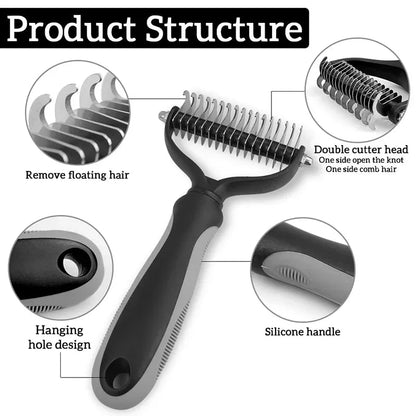 Dog Cat Hair Removal Comb Pet Long Hair Short Hair Pet Grooming Care Brush Trimming Dematting Brush Dog Pet Grooming Equipment - Furbury