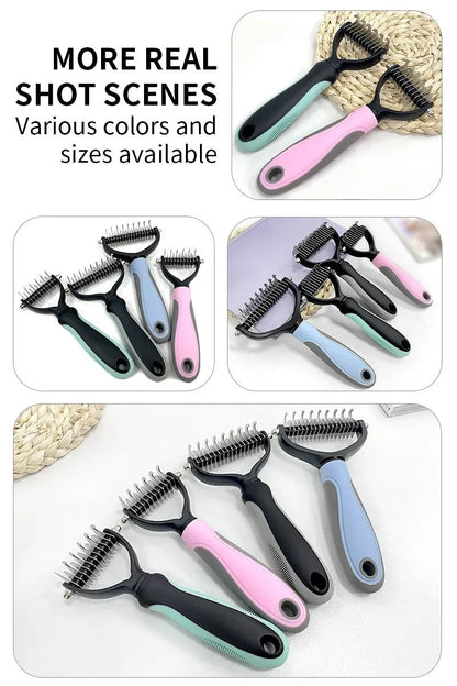 Dog Cat Hair Removal Comb Pet Long Hair Short Hair Pet Grooming Care Brush Trimming Dematting Brush Dog Pet Grooming Equipment - Furbury