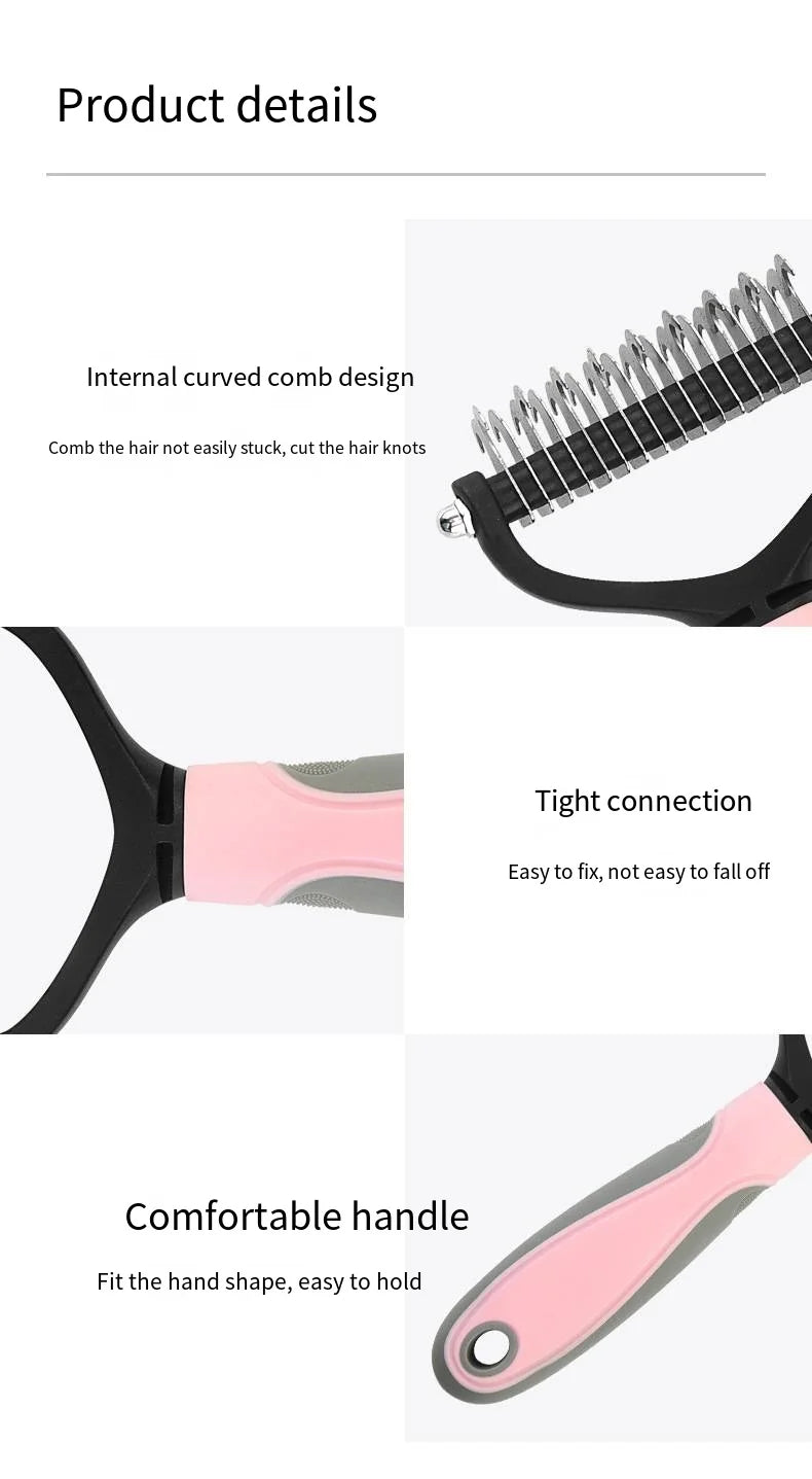 Dog Cat Hair Removal Comb Pet Long Hair Short Hair Pet Grooming Care Brush Trimming Dematting Brush Dog Pet Grooming Equipment - Furbury