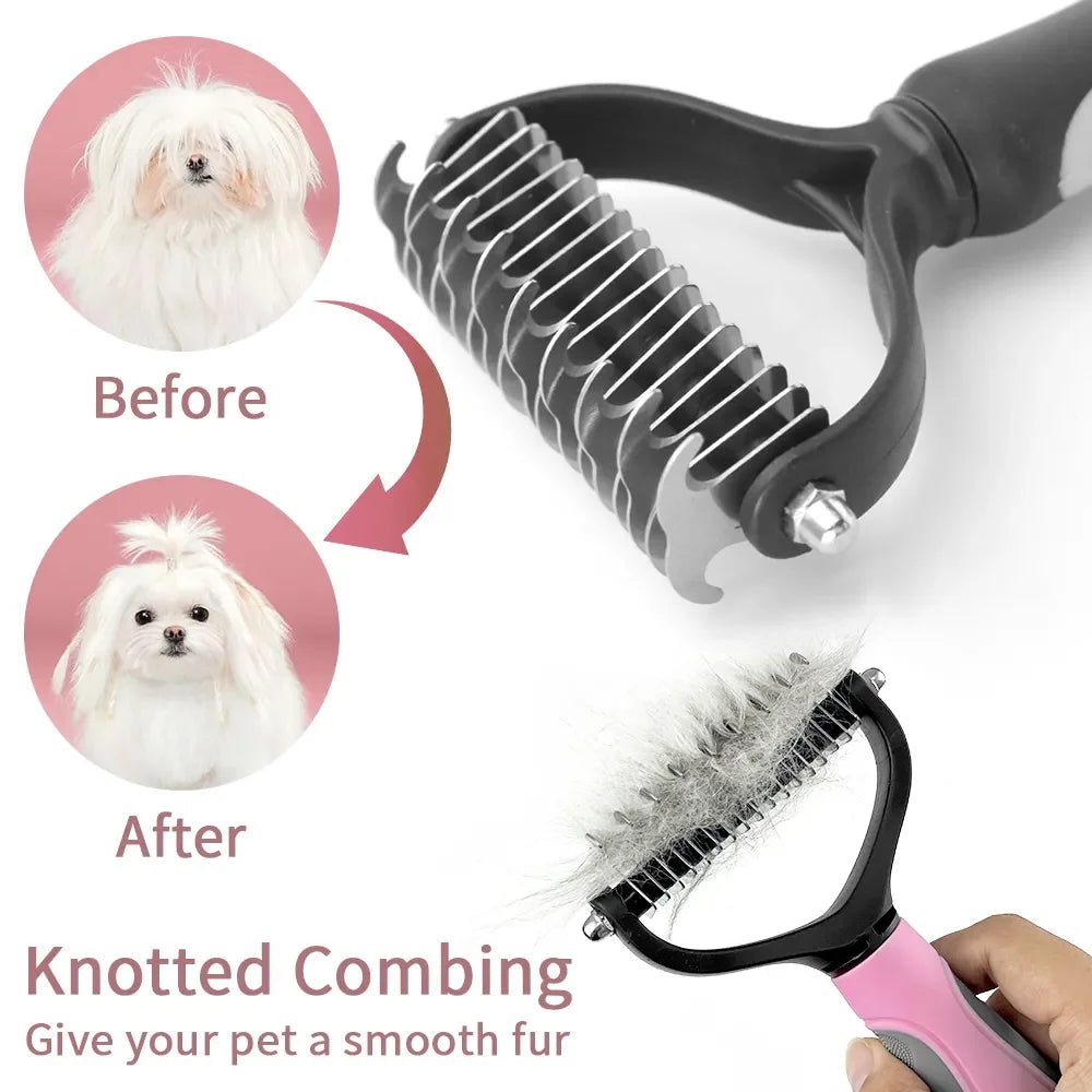 Dog Cat Hair Removal Comb Pet Long Hair Short Hair Pet Grooming Care Brush Trimming Dematting Brush Dog Pet Grooming Equipment - Furbury