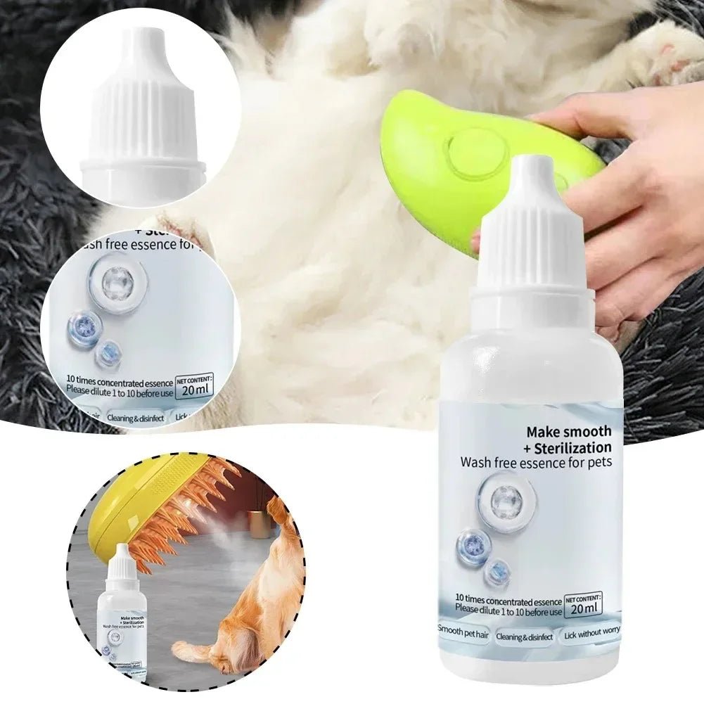 Dog Cat Steamy Brush Steam Brush Electric Sprayer for Massage Pet Grooming Tool Shedding 3 in 1 Electric Sprays Massage Combs - Furbury