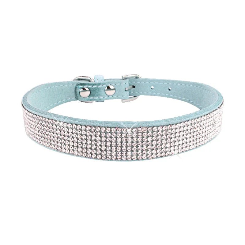 Dog Collar Crystal Glitter Rhinestone Pet Collars Zinc Alloy Buckle Collar For Small Medium Dogs Cats Chihuahua Pug Dog Collar - Furbury