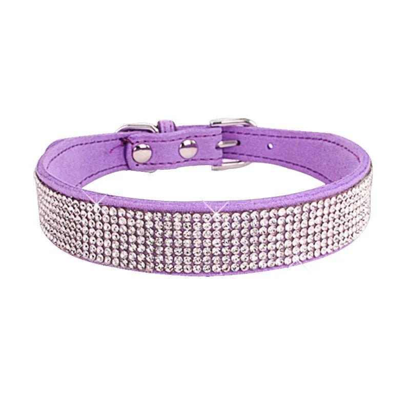 Dog Collar Crystal Glitter Rhinestone Pet Collars Zinc Alloy Buckle Collar For Small Medium Dogs Cats Chihuahua Pug Dog Collar - Furbury