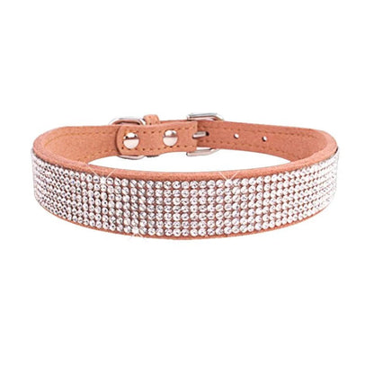 Dog Collar Crystal Glitter Rhinestone Pet Collars Zinc Alloy Buckle Collar For Small Medium Dogs Cats Chihuahua Pug Dog Collar - Furbury