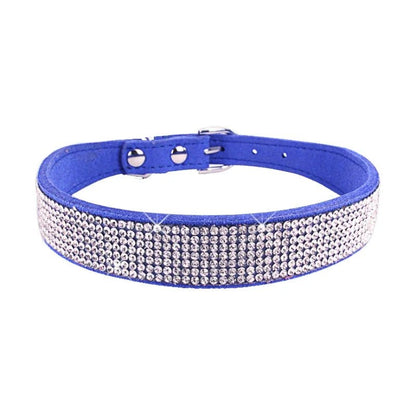 Dog Collar Crystal Glitter Rhinestone Pet Collars Zinc Alloy Buckle Collar For Small Medium Dogs Cats Chihuahua Pug Dog Collar - Furbury