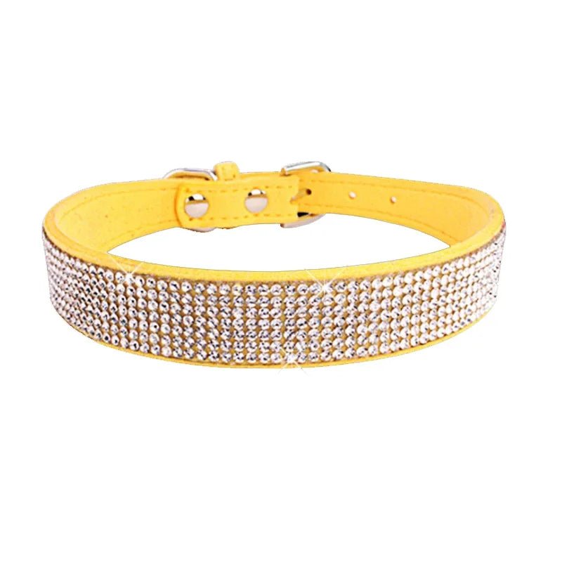 Dog Collar Crystal Glitter Rhinestone Pet Collars Zinc Alloy Buckle Collar For Small Medium Dogs Cats Chihuahua Pug Dog Collar - Furbury