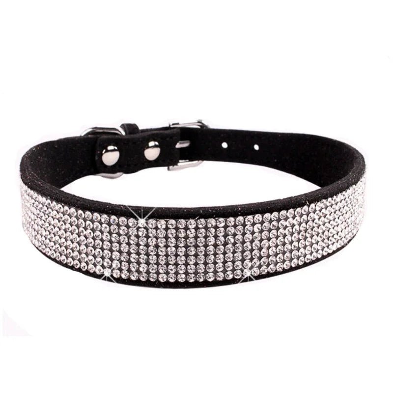 Dog Collar Crystal Glitter Rhinestone Pet Collars Zinc Alloy Buckle Collar For Small Medium Dogs Cats Chihuahua Pug Dog Collar - Furbury