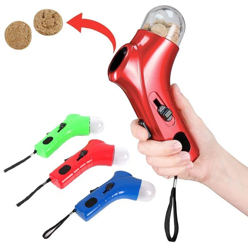 Dog Food Training Equipment Portable Interactive Treat Dispenser Launcher Gun Pet Snack Feeder Accessories Tool Supplies Product - Furbury