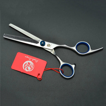 Dog Grooming Scissors 6" Japan Stainless Pet Hairdressing Scissors Cutting Scissors Thinning Shears Curved Scissors Set Z3001 - Furbury