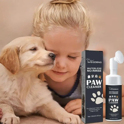 Dog Paw Washing Foam Pet Foot Cleaning Foam Rinse - free Paw Cleaner No Washing Claw Care Supplies For Cat With Silicone Brush - Furbury