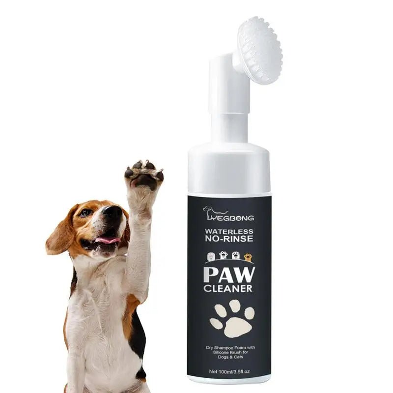 Dog Paw Washing Foam Pet Foot Cleaning Foam Rinse - free Paw Cleaner No Washing Claw Care Supplies For Cat With Silicone Brush - Furbury